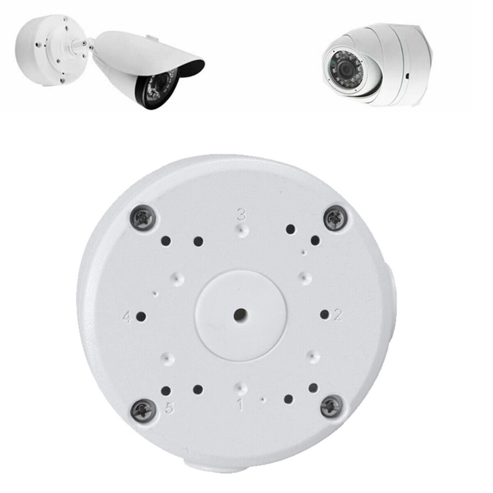 Durable White Plastic CCTV Camera Junction Box Waterproof Universal Cable Deep Base Wall Space Stand Surveillance Dome Brackets