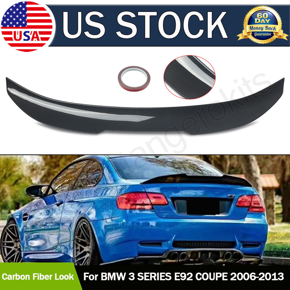 Alerón de carbono para maletero de coche, accesorio para BMW E92 M3 2DOR TRUE HIGHKICK DUCKBILL, 2007-2013