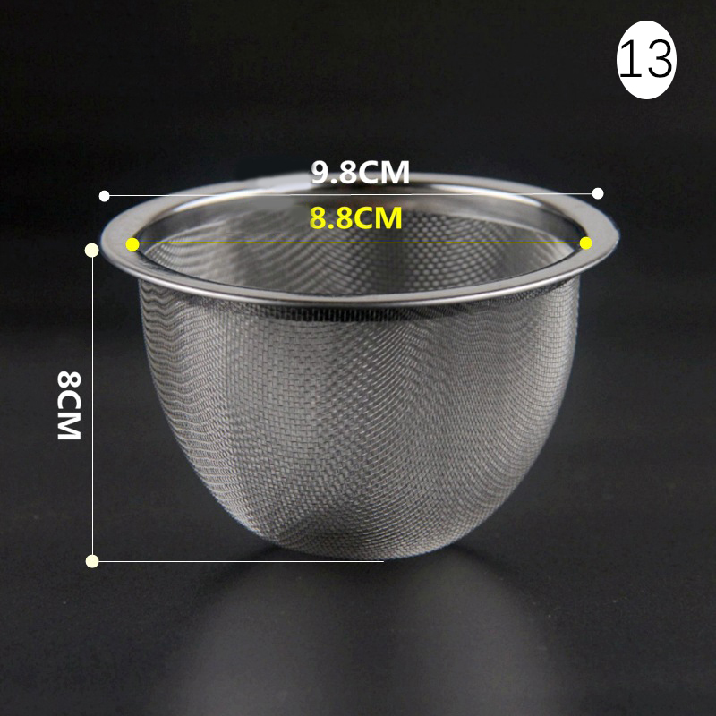 Infusor de té reutilizable, Filtro de acero inoxidable 304, colador de té, tetera, hojas de té sueltas, especias, accesorios de cocina, 1 unidad