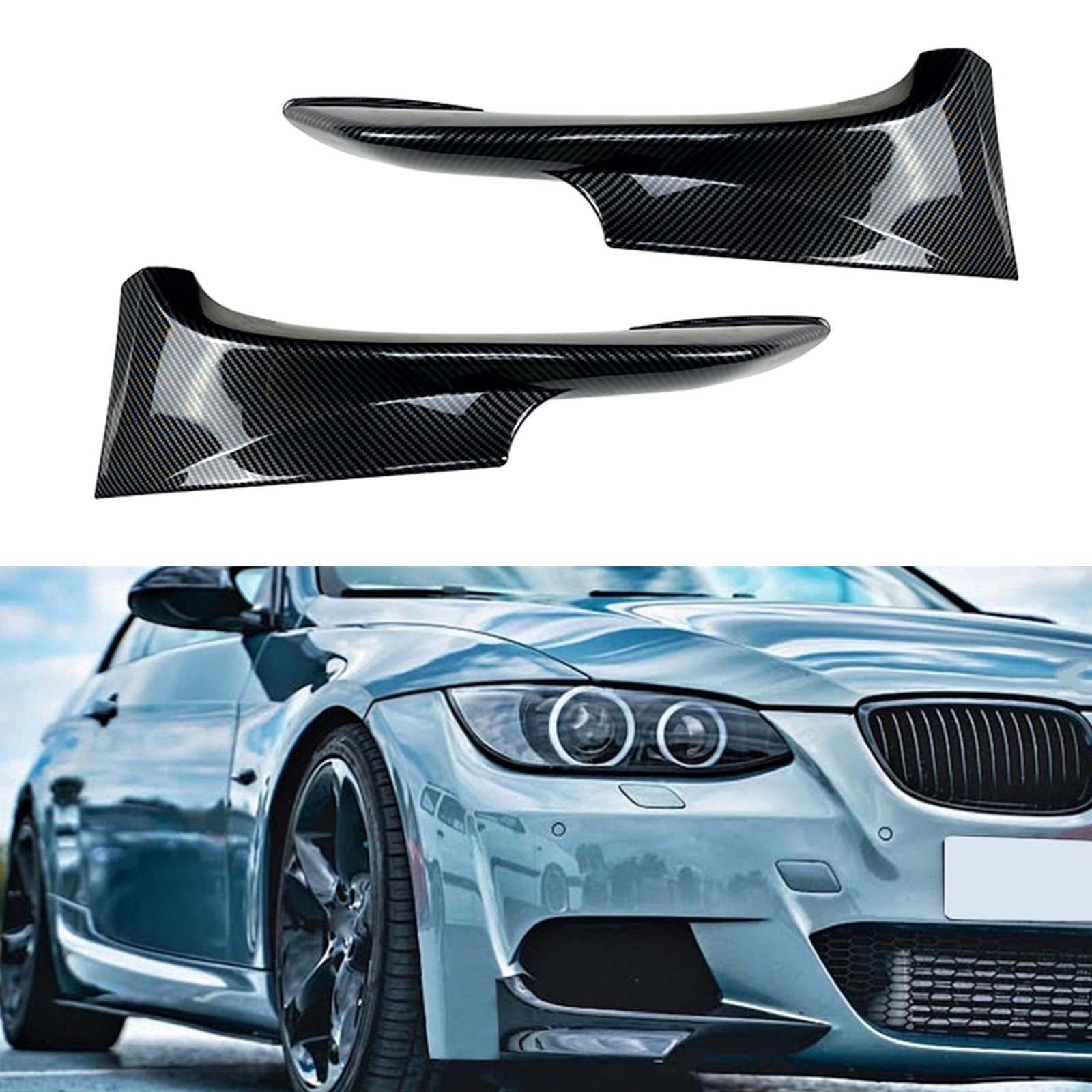 Für bmw 3 series e92 e93 lci m sport 2010-2014 m-tech front stoßstange seitensp litter abdeckung auto untere lüftungs ansaug spoiler canards