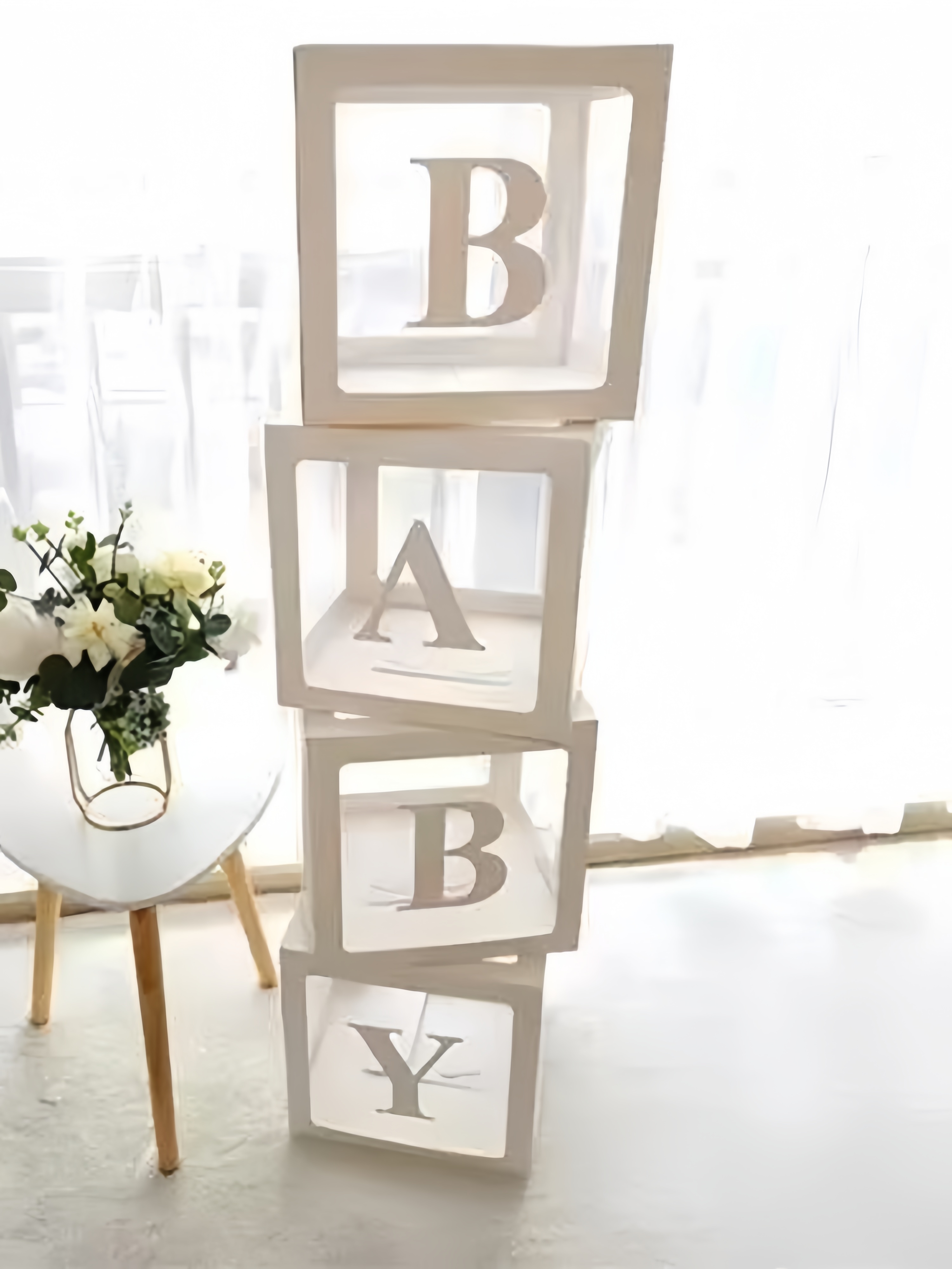25/27cm niestandardowe przezroczyste pudełko na listy A-Z dekoracja urodzinowa Baby Shower dziewczyna chłopiec 1. dzieci ślubne pudełko na balony urodzinowe