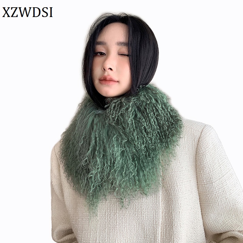 ผ้าพันคอขนแกะมองโกเลียสุดหรูพร้อมตัวล็อคแม่เหล็ก