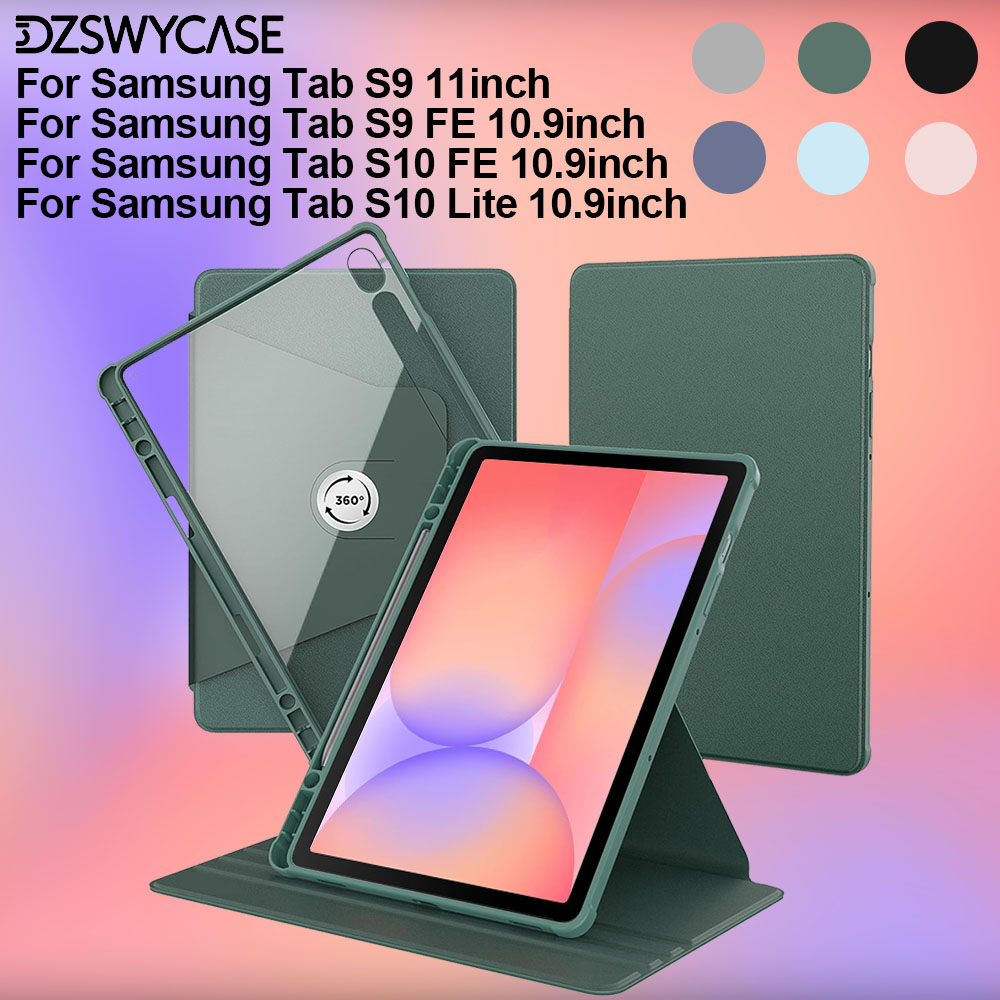 Etui kompatybilne z Samsung Galaxy Tab S10 / S9 FE / S10 Lite 10,9 cala / S9 11 cali, obrotowe o 360 stopni, ochronne.
