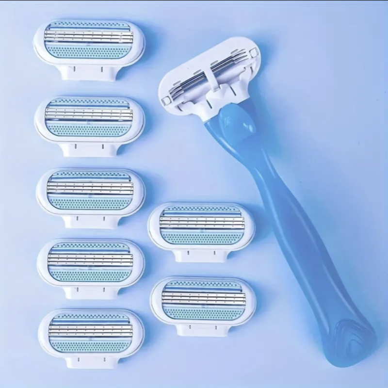 Cuchilla de 3 capas para mujer, cambia manualmente la cabeza para afeitarse. Cuchillo de afeitar, afeitadora, retirada de axila, artefacto de depilación de parte privada