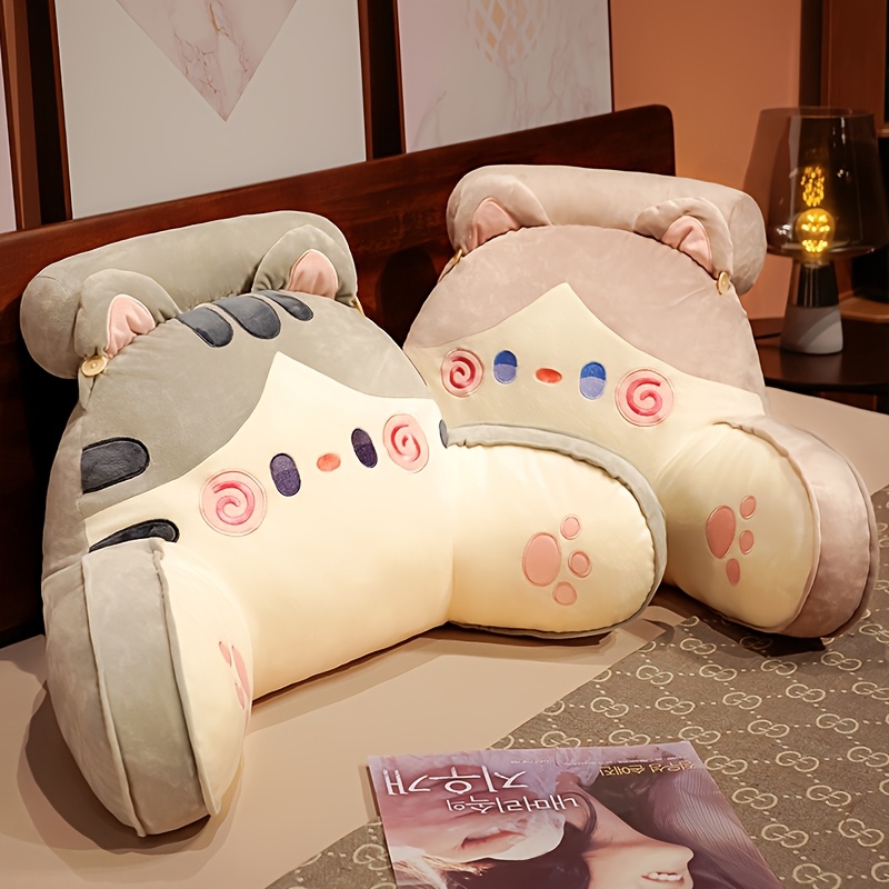 고양이 머리 모양 소파 쿠션 요추 베개 의자 등받이 휴일 선물 쿠션 낮잠 베개 등받이 지원 기능 포함
