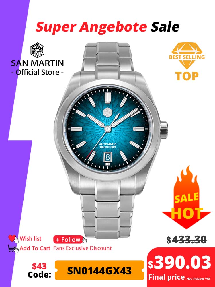 Montre San Martin 36/39/42mm SN0144 JianZhan Gada Miyota 9015, design original, style chinois, montre automatique mécanique pour homme.
