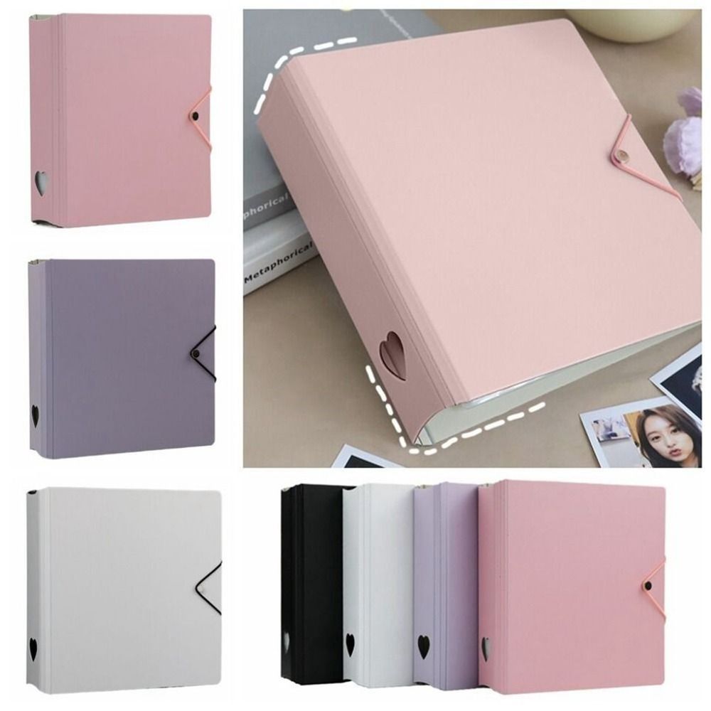 A5 Starlight Macaron Color Album Photocard Binder INS Girl Heart 3Inch Album Interstitial Small Card Storage Book Stationery