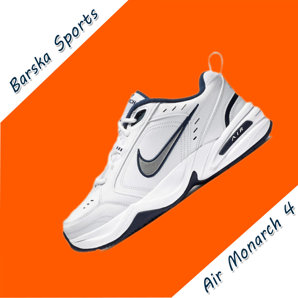Мужские и женские кроссовки Nike Air Monarch 4, классические повседневные неуклюжие туфли в стиле ретро, удобные кроссовки с мягкой подкладкой белого и серебристого цвета
