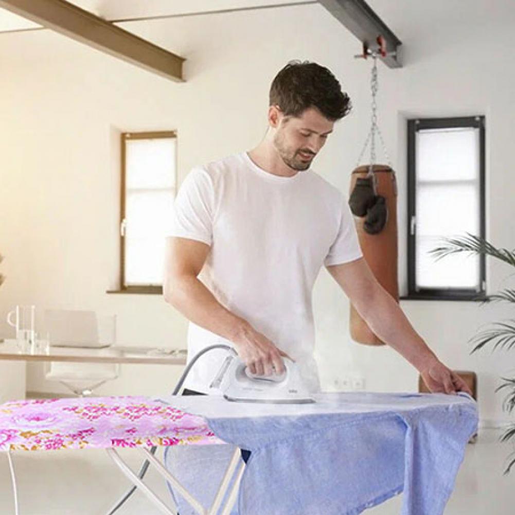 1Pc Ironing Board Height Adjustable Smooth Edge Ironing Board Good Load-bearing Non-Slip Clothes Ironing Board with Folding Legs