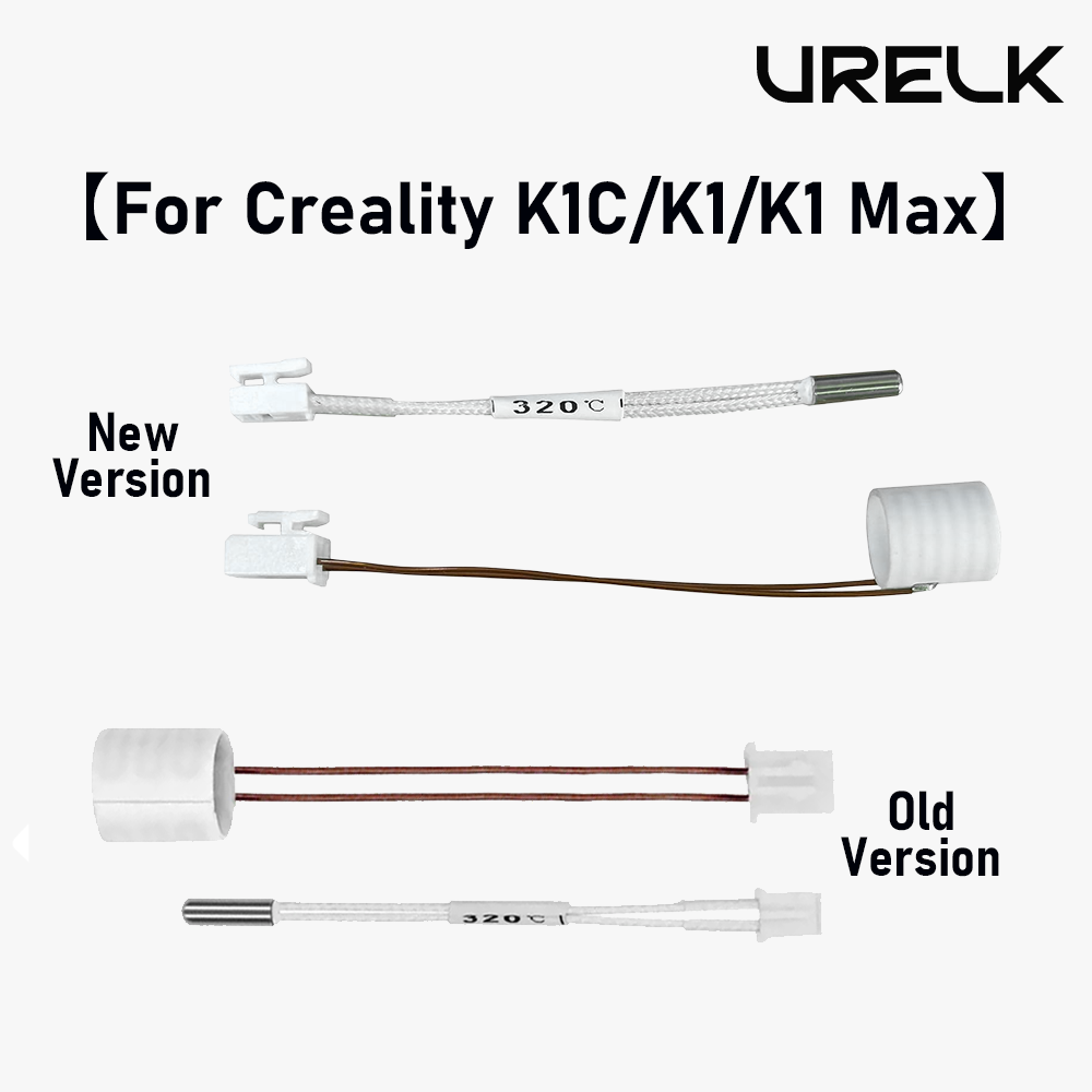 New Version K1C Ceramic Heating Tube Thermistor Temperature Sensor for K1 SE K1 MAX 3D Printer Hotend Accessories Parts