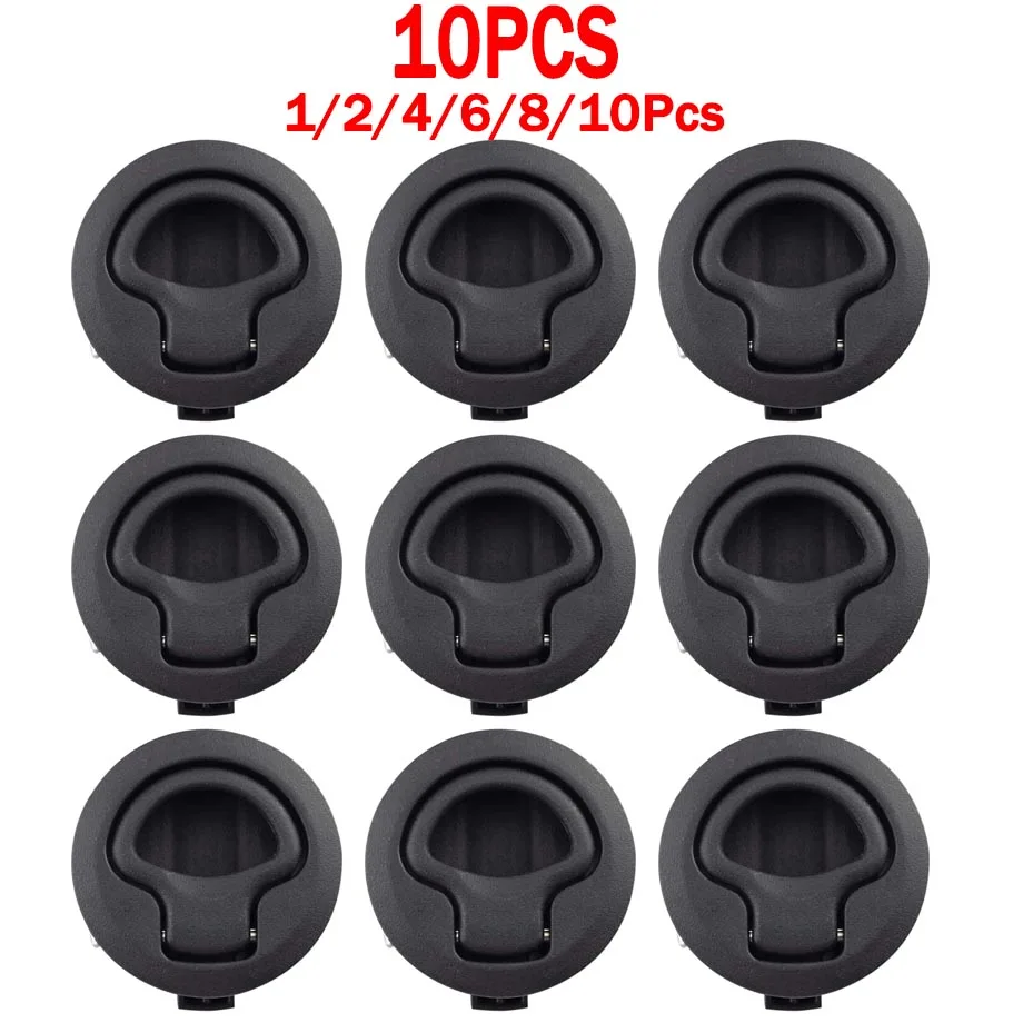 1-10Pcs Runde Flush Pull Slam Latch Mount Lift Pull Griff Für RV Yacht Marine Boot Deck Luken schrank Tür Locker Zubehör