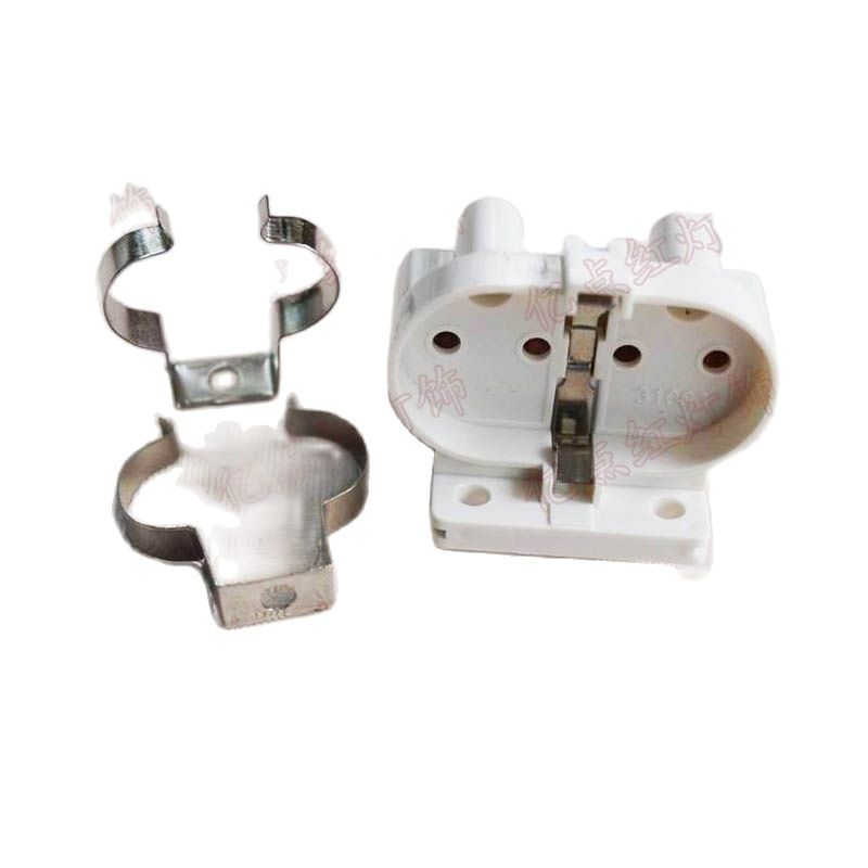 2G11 Lâmpada Titular H Tubo Braçadeira Conectores H Tubo Clip Metal 4 Agulhas Planas H Tube Base Fivela de Lâmpada Fluorescente em U soquete de lampada bocal lampada grampo casquilhos para lampadas suporte de lâmpada