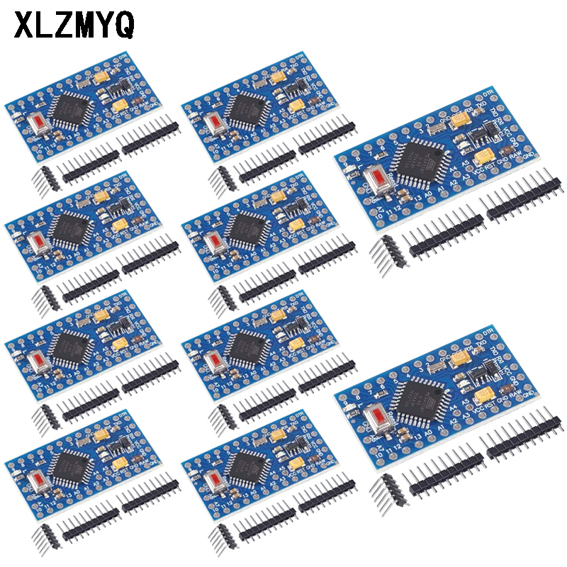 10 szt. Pro Mini 328 Mini 3.3V/8M 5V/16M ATMEGA328 ATMEGA328P-AU 3.3V/8MHz 5V/16MHZ Zestaw Elektroniczny DIY Arduino