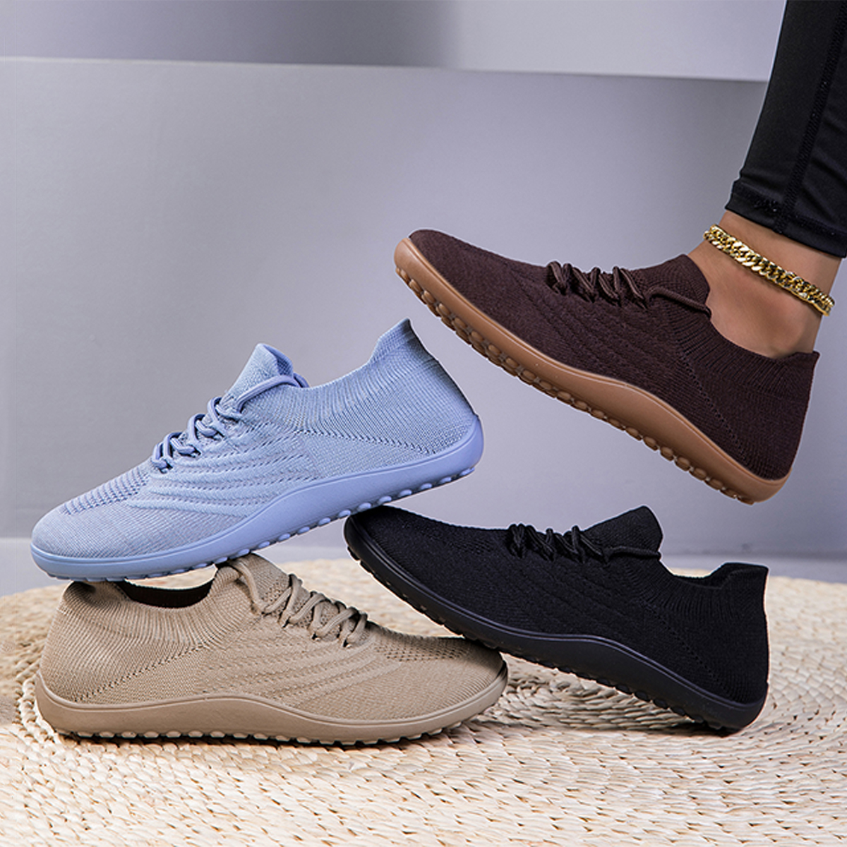 Mulheres descalços tênis de ajuste largo sapatos minimalistas ao ar livre casual respirável confortável caminhadas e montanhismo sapatos unisex