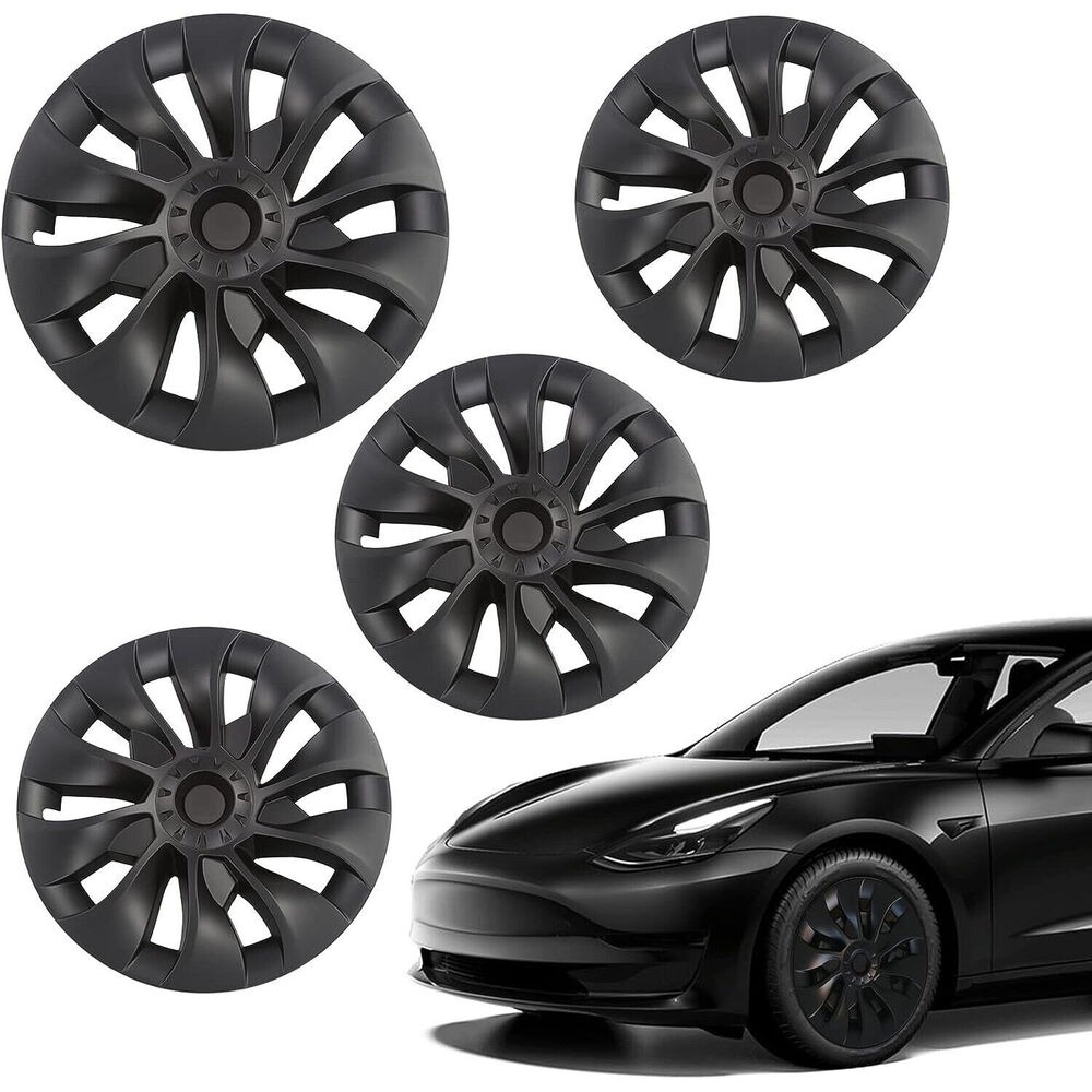 Per Tesla Model 3 2017-2023 Coperture di protezione delle ruote Cappucci del mozzo adatti alla ruota da 18 pollici
