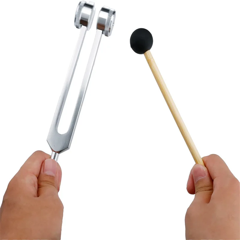 1 Set 128 Hz Tuning Fork Set Weighted Bio-Acoustic Tuning Fork for Healing Chakra Sound Therapy,Reliever Stress