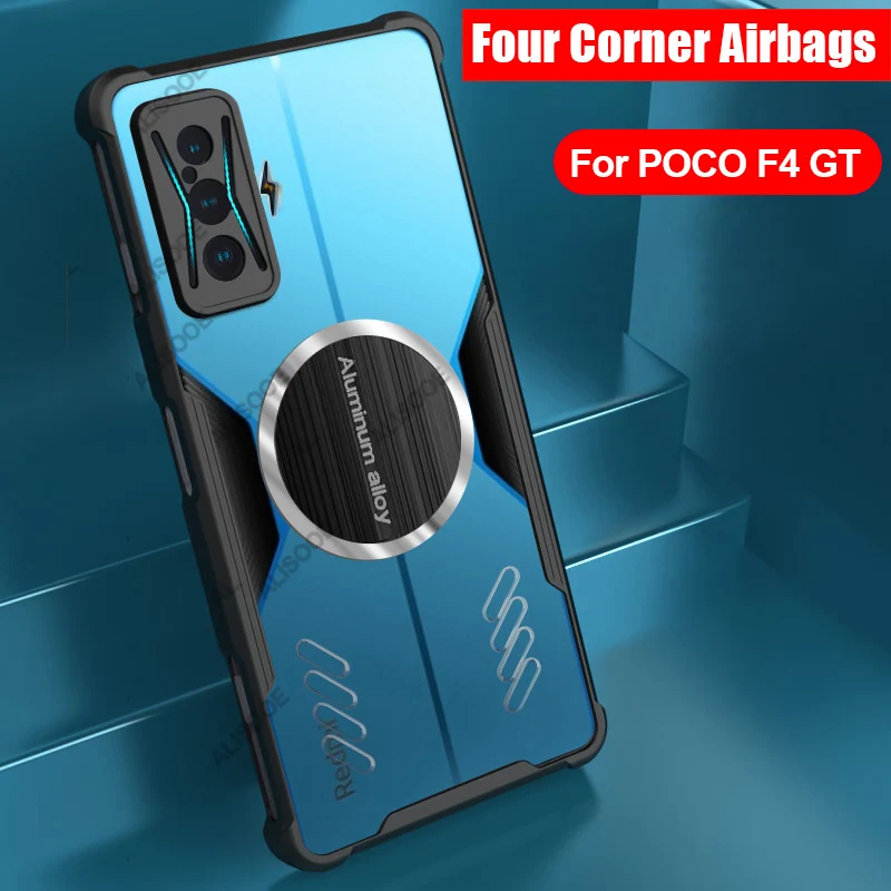 Per custodia POCO F4 GT Cover posteriore trasparente con protezione per la dissipazione del calore per custodia POCO F4 GT