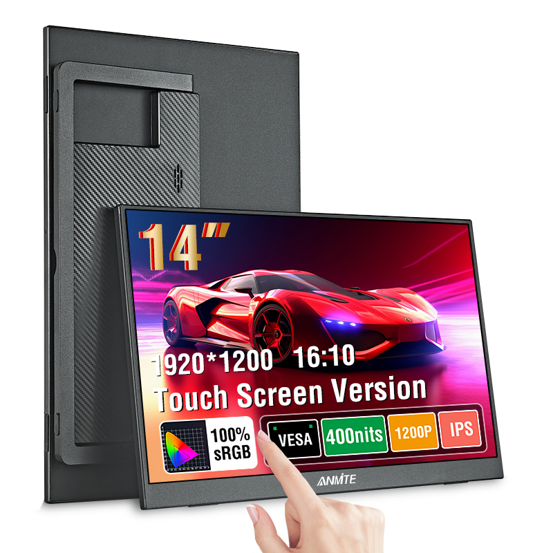 Monitor táctil portátil de 14 pulgadas No táctil opcional 16:10 400cd/m2 computadora para juegos ampliar pantalla para XBox PS4/5 Switch Loptop