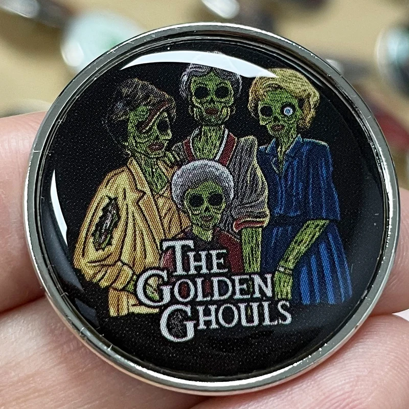 The Golden Ghouls Lapel Pin Horror Badge Gift for Women Thank You for Being A Friend