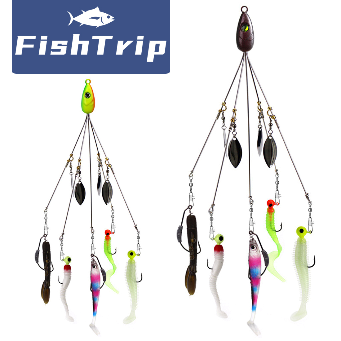 FishTrip Alabama Umbrella Rig leurre de pêche pour la pêche à la traîne