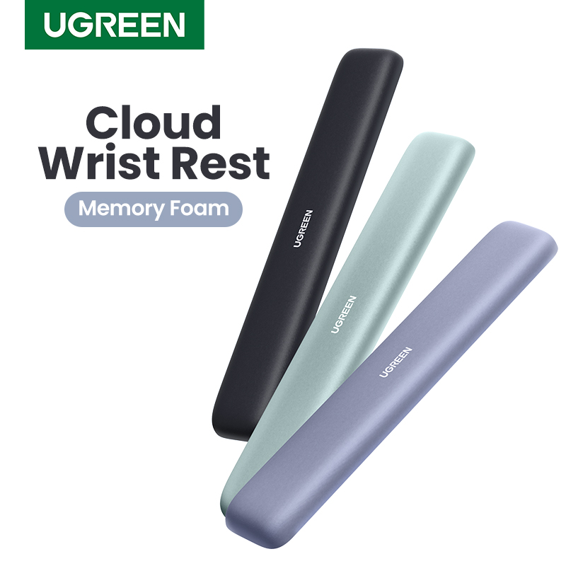 UGREEN-almohadilla de espuma viscoelástica para reposamuñecas, reposamanos para teclado mecánico, PC, suave, soporte para palma de la mano