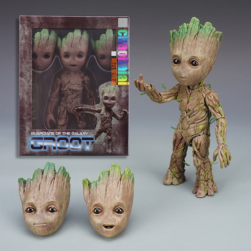 25 cm 1:1 Guardians Of The Galaxy Groot Actionfiguren Niedliche kleine Baum bewegliche Statuen Modellpuppe Sammlerstück Ornamente Geschenke