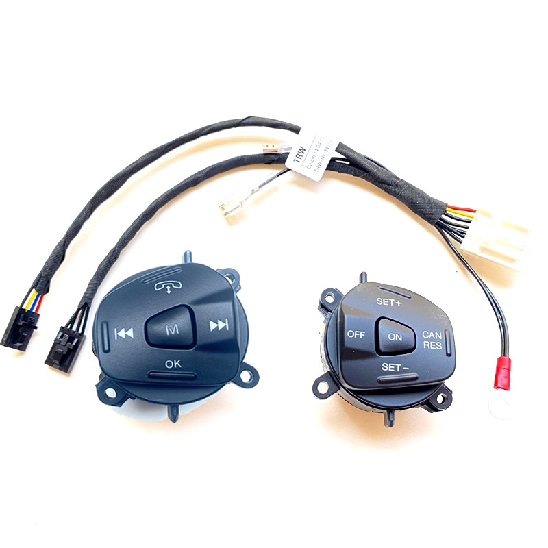 Para ford fiesta mk7 mk8 st ecosport 2013 multifuncional azul led luz volante botão de controle cruzeiro cabo acessórios