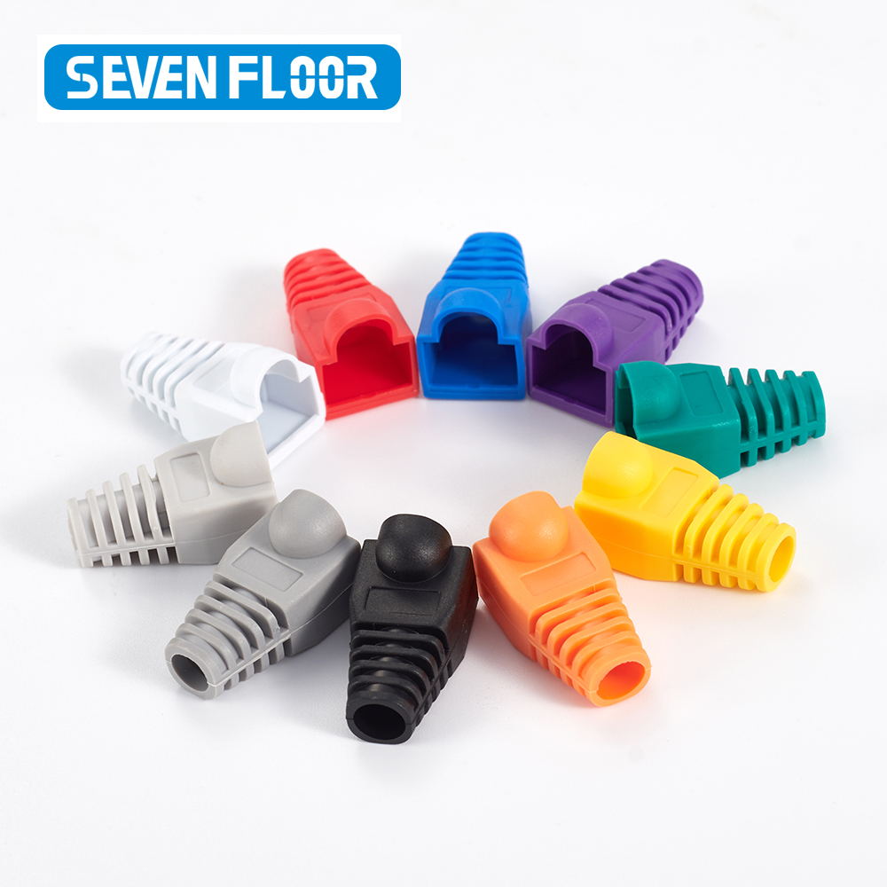 20/50 stücke OD6,5 Kabel Stecker Stecker Abdeckung CAT5E CAT6 RJ45 Ethernet Netzwerk Kabel 10 Farben Zugentlastung Stiefel