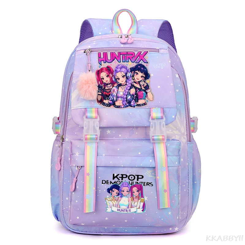 K-POP Demon Hunters Meisjes Schoolrugzak Leuke Cartoon Print Kinderrugzakken Jongens Meisjes Schooltassen Kinderen Schoolrugzak