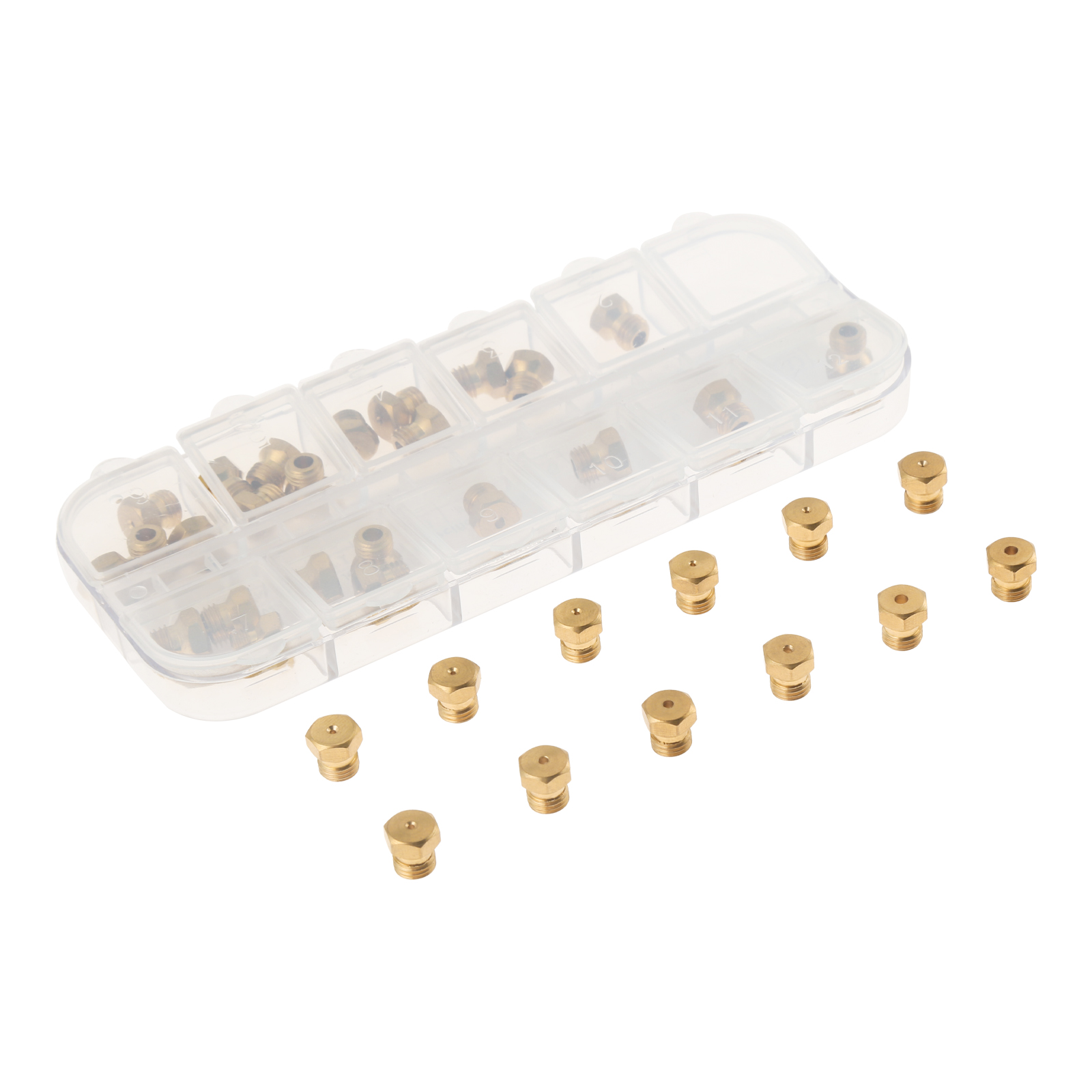 36Pc LP Propane Khí Thiên Nhiên Đèn Đốt Phản Lực Vòi Phun Thay Thế M6x0.75 Mm Khí Đầu Xịt 0.3/0.4/0/7/0. Năm 8/0. Năm 9/1. Năm 0/1. Năm 1/1. Năm 2/1. Năm 5/1. Năm 7/1.9Mm