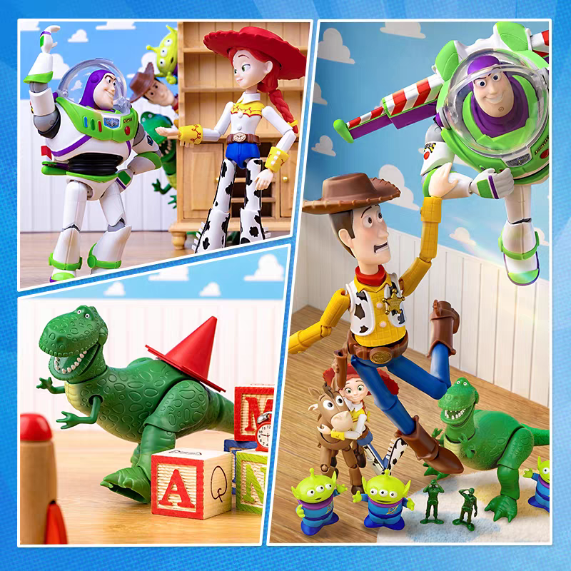 Neu auf Lager Blokees Toy Story Elite Edition Blind Box Woody Buzz Lightyear Verspieltes Abenteuer PVC Actionfigur Sammlerstück Geschenk