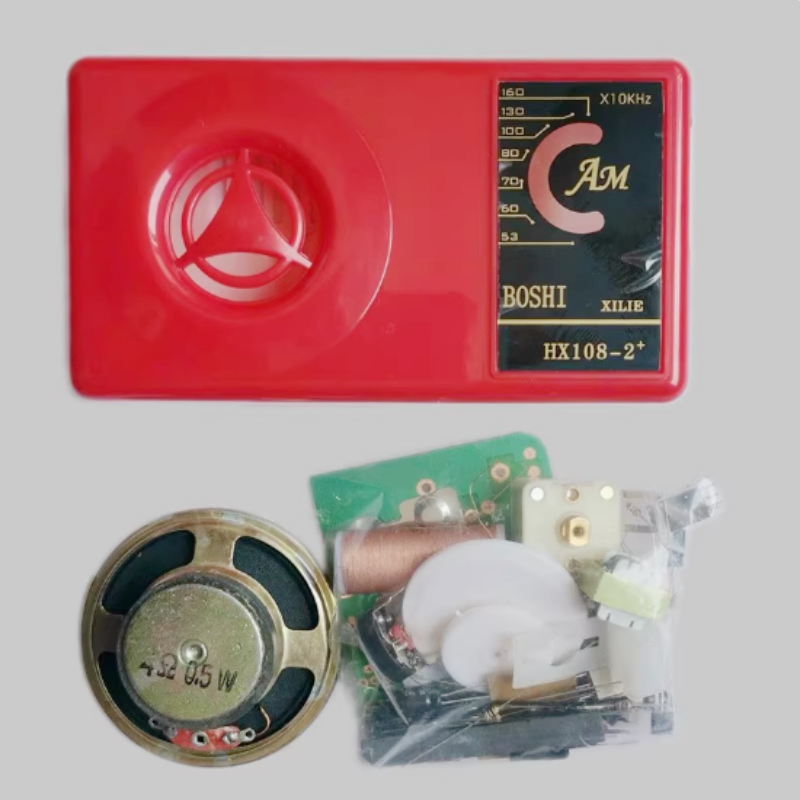 1 Juego de 7 tubos AM Radio electrónica DIY Kit de aprendizaje electrónico DIY HX108-2