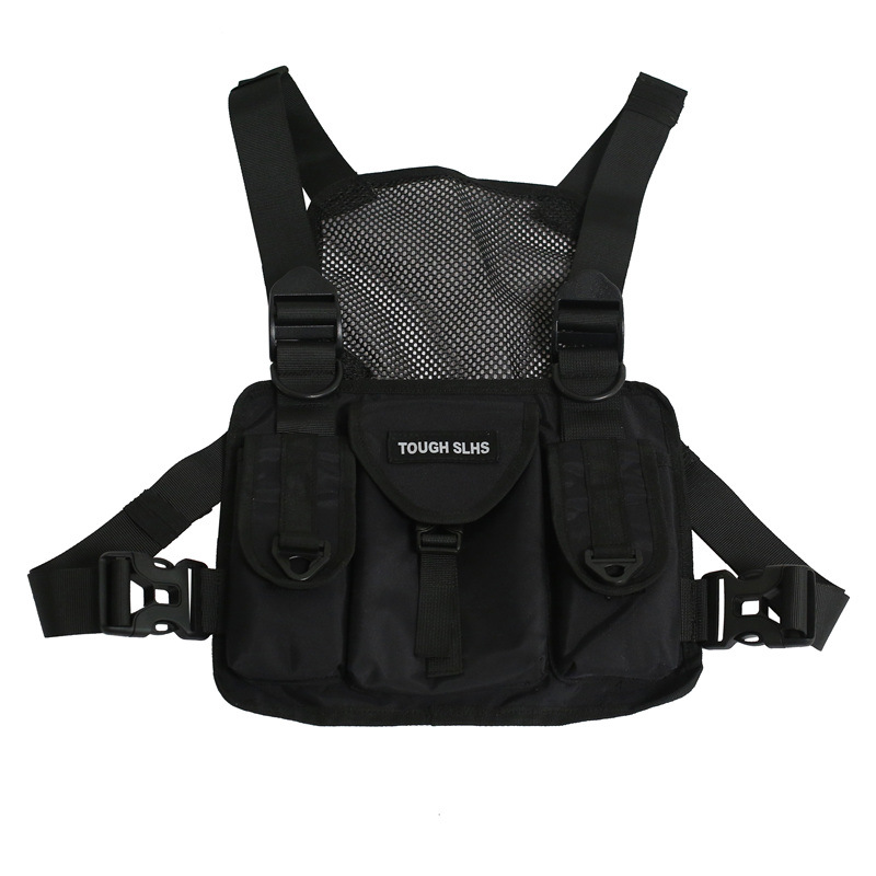 Sacos de peito de náilon de alta qualidade para homens 2022 hip hop unisex colete esportivo multifuncional saco de equipamento de peito masculino streetwear cintura packs