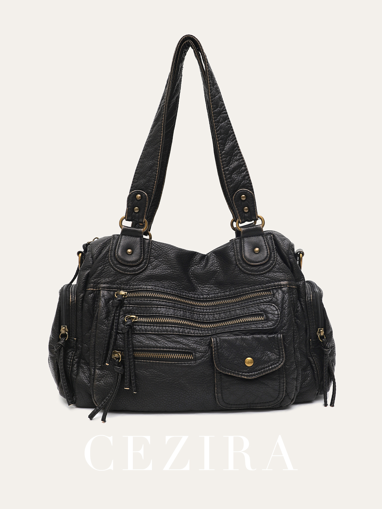 Bolso cruzado de cuero Vegano para mujer, bolsa de hombro con bolsillos y cremallera, Estilo Vintage, Retro, informal, para viaje diario