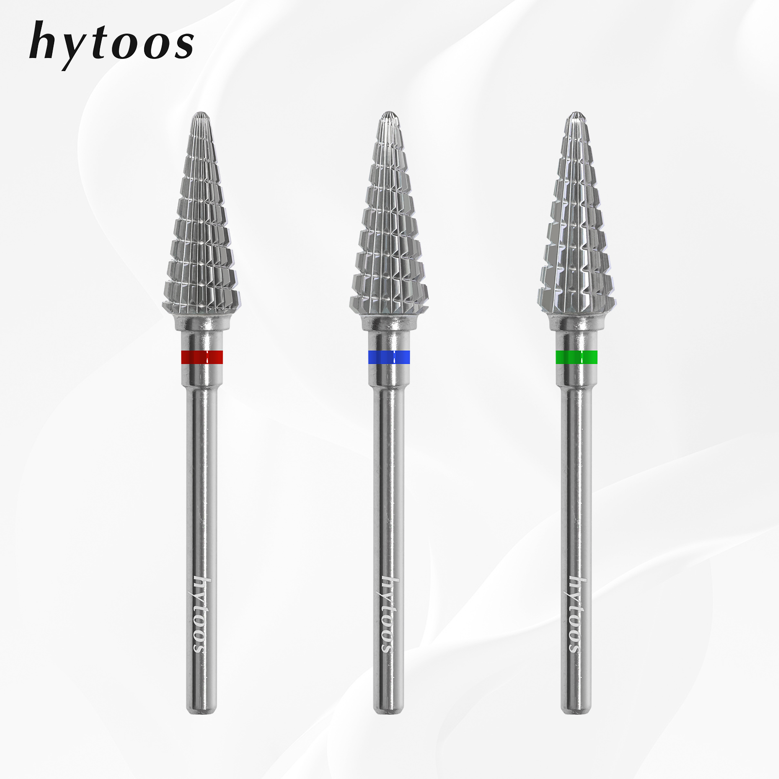 HYTOOS Zwei-Wege-Kegel-Nagelbohrer, 15 mm Kegel, Hartmetall-Nagelbohrer, Maniküre, weiches Gel, Entfernung von Nägeln, Kanten, Nagelhaut-Reinigungswerkzeug