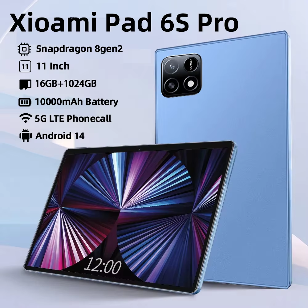 2024 Global Version Original  Pad 6S Pro Tablet 11inch  HD 4K Android 14 22GB+1T 20000mAh 5G Dual SIM Bluetooth WiFi GPS Tablet
