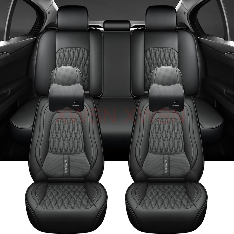 Universal Car Seat Cover for CADILLAC CTS ATS CT6 XTS Escallade XT5 SRX DTS Car Accessories Nappa Leather