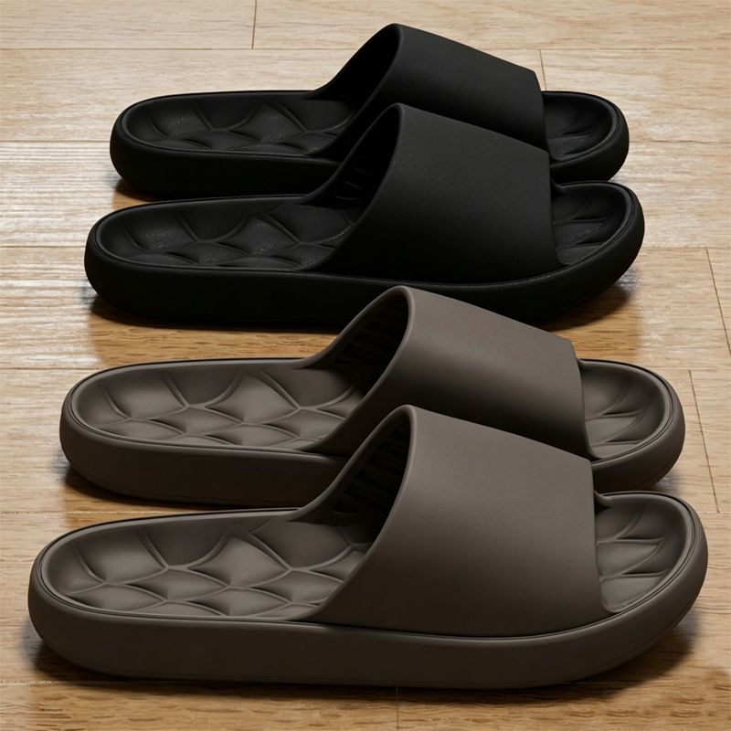 Fashion Men Slippers Summer Flat Lightweight EVA Home Bathroom Home Slippers Comfort Non-slip Couples Indoor Slides Shower Shoes