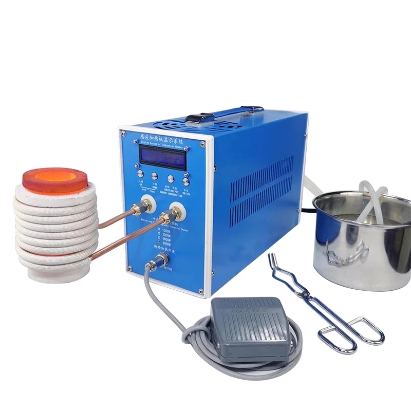 Máquina de aquecimento por indução, 6kw, 110v/220v, forno de fundição de metal, soldagem de alta frequência, equipamento de têmpera de metal