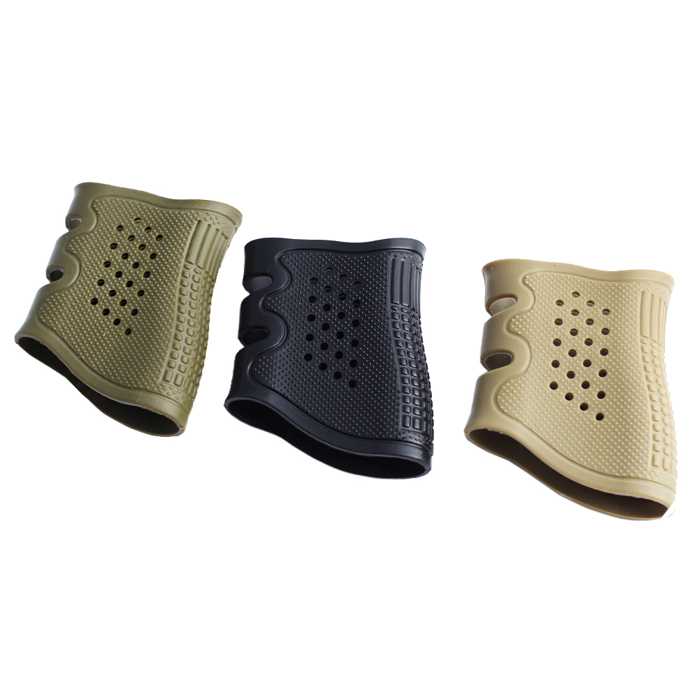 Luva antiderrapante de borracha para pistola tática, luva para glock 17 19 20 21 22 23 31 32, acessórios táticos de caça