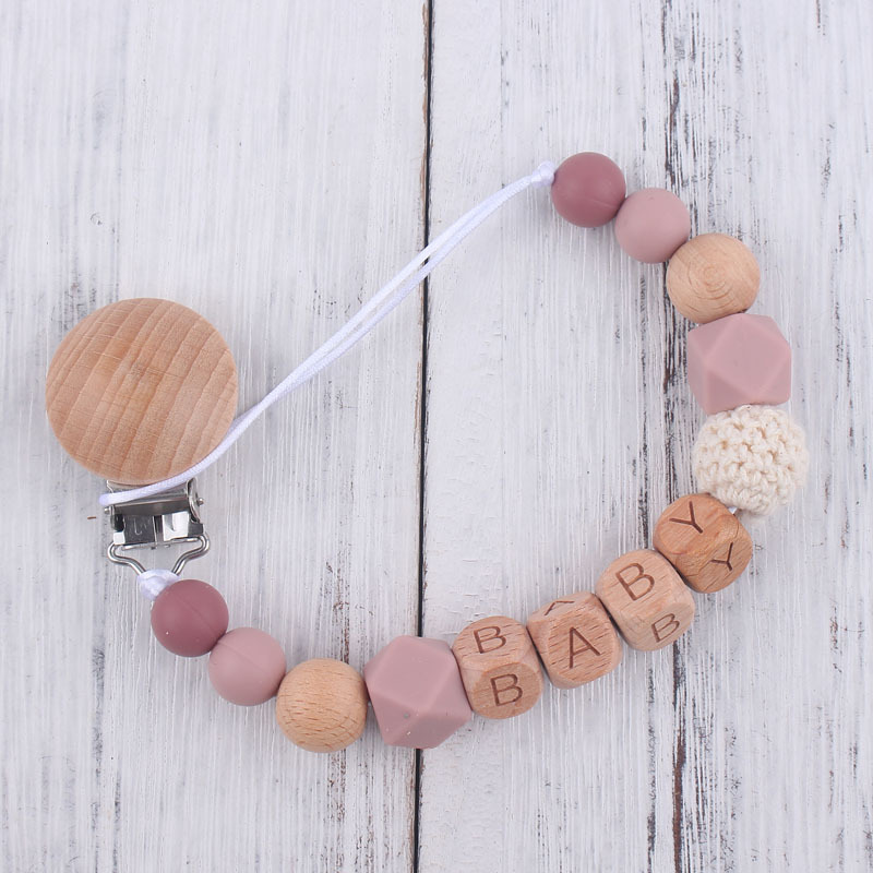 Clipes para chupeta de bebê, nome personalizado, suporte para mamilos, corrente para alimentação de recém-nascidos, brinquedos de dentição, correntes anti-queda