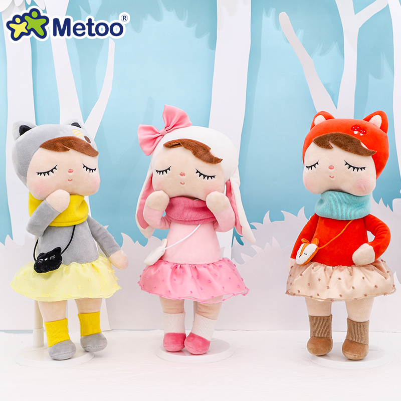 Original Metoo 33 cm Angela Plüsch Puppe Kawaii Kaninchen Und Nette Einhorn Fuchs spielzeug Junge Mädchen Geburtstag Geschenk Für Kinder spielzeug