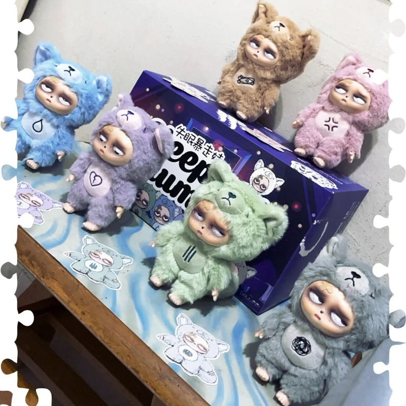 Slapeloze Grumpipi-serie Mystery Box Vinyl Schattige pop Action Figure Kawaii Mooie poppen Verrassingstas Hanger Decor Speelgoed Blind Box
