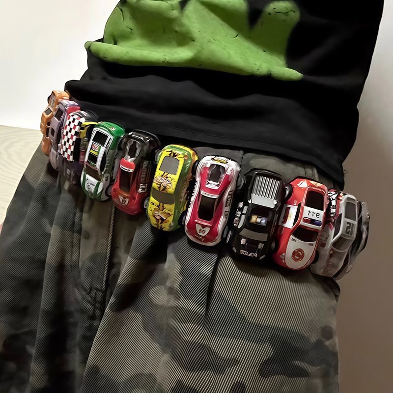 Personality Skull Rhinestone Belt Punk Youth Style Belt with Multi-function and Fashion Sense of Riveting