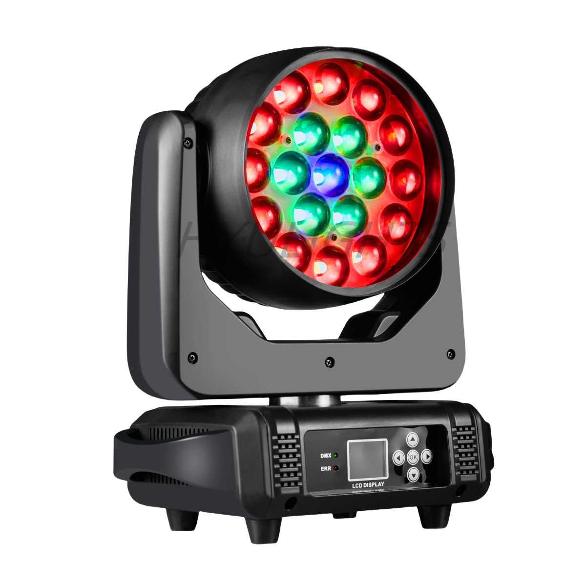 19x15W LED Zoom promień mycia koła reflektor z ruchomą głowicą RGBW 4 in1 belka profesjonalna DJ/Bar LED maszyna sceniczna DMX512 światła dj-skie