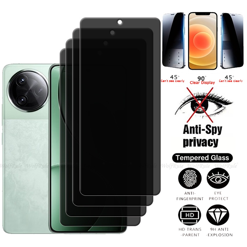4 Buah untuk Poco F7 Pro Kaca Xiaomi Poco F7 Pro Kaca Antigores Pelindung Privasi Anti-mata-mata Penutup Lem Pelindung Layar Poco F7 Pro