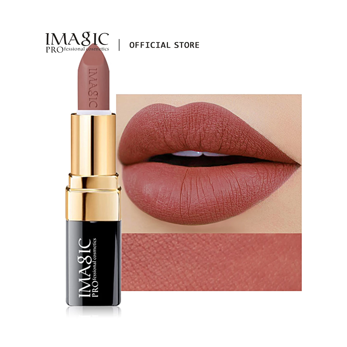 IMAGIC 12-Farben-Lippenstift, matt, wasserfest, samtiges Pigment, Nude Rouge, wasserdicht, langlebig, professionelle Lippenkosmetik, Schönheit