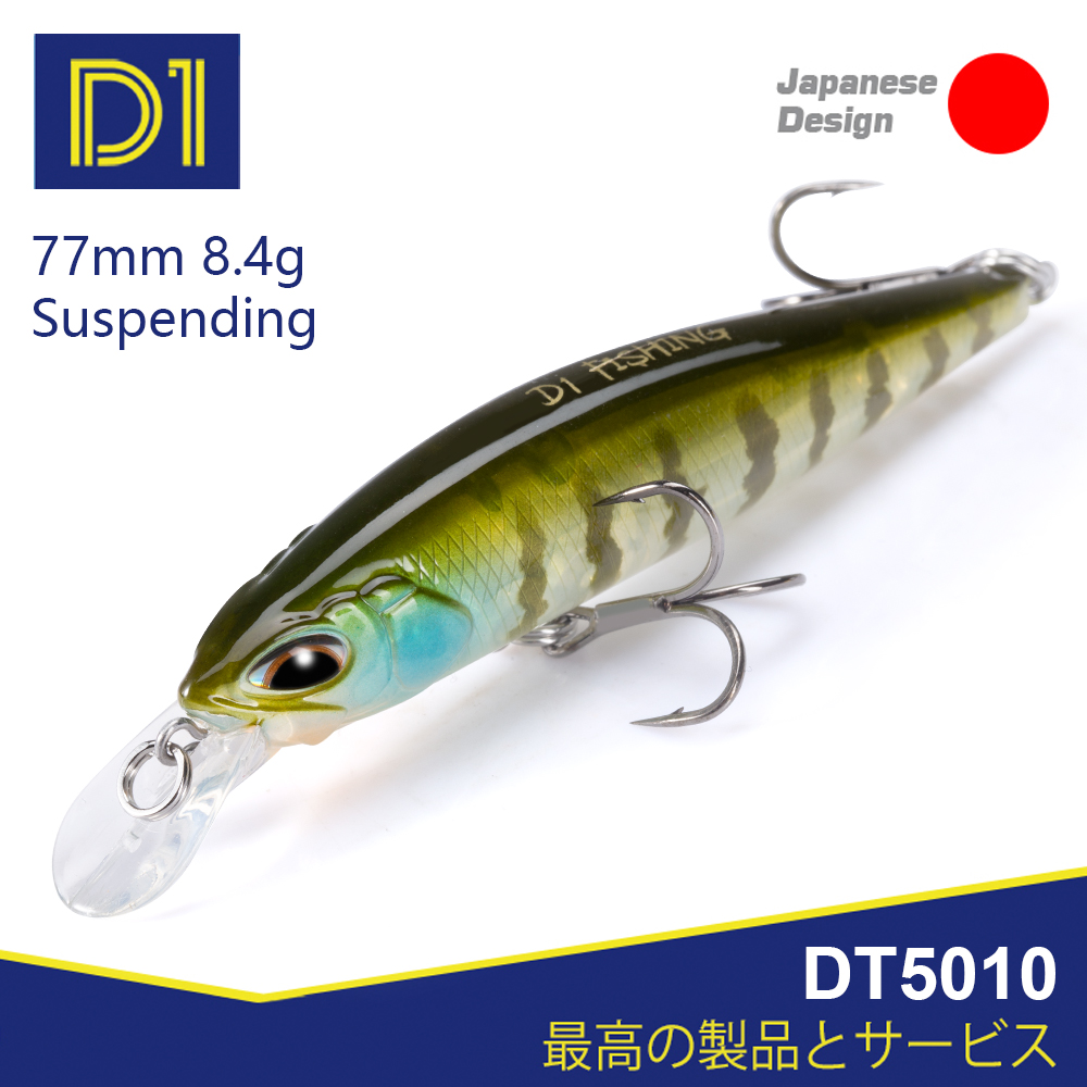 D1 Hot Minnow Richiamo di Pesca Sospensione Affondamento 77mm/8.4g 65mm/5g Wobblers Artificiali Acqua Salata D'acqua Dolce Bass Pesce Persico Affrontare