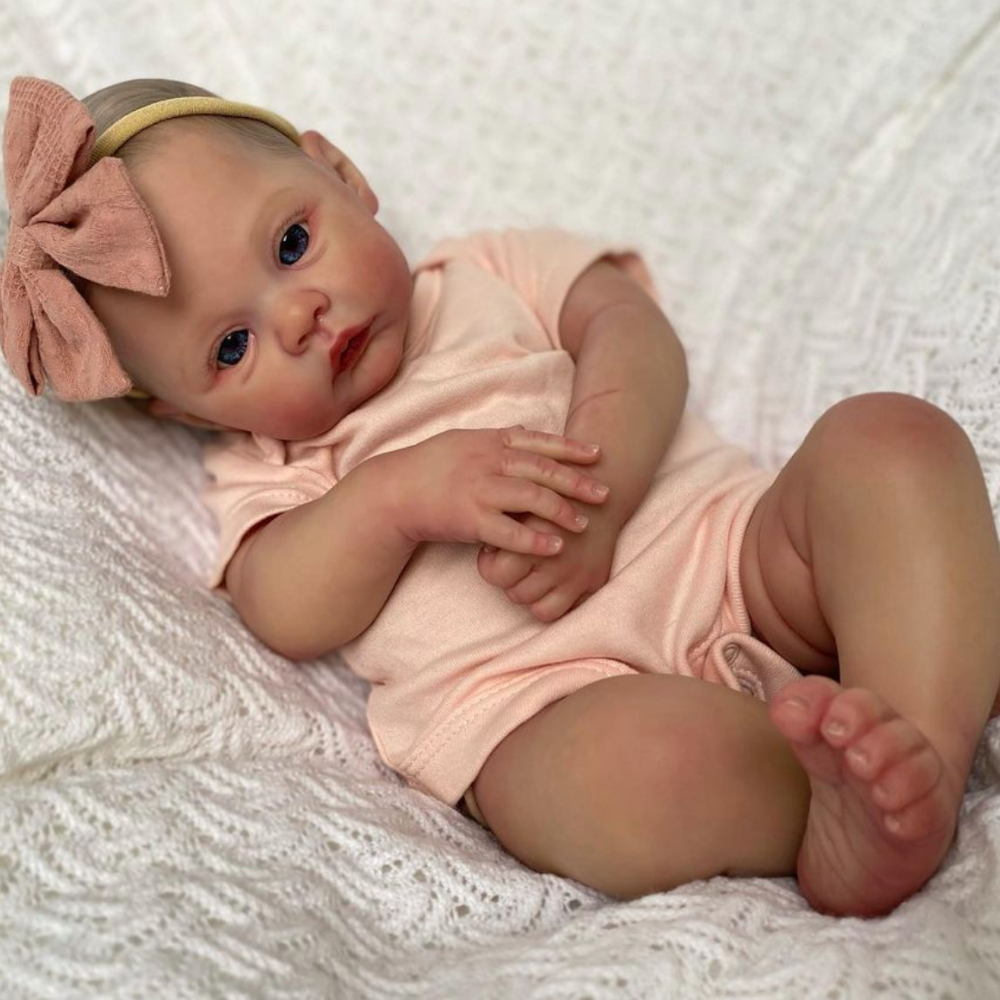 NPK 18 cali Reborn laleczka bobas Łąka miękkie ciało 100% ręcznie robiona skóra 3D z widocznymi żyłami kolekcjonerska lalka artystyczna prezent na boże narodzenie