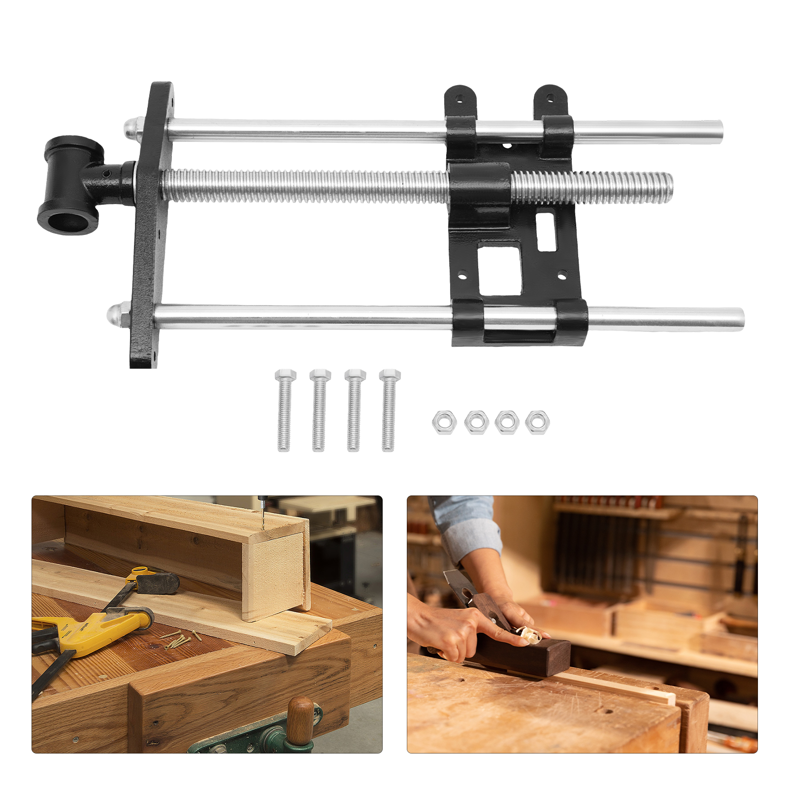 Pince avant pour étau de rabotage, Table de travail, mâchoires de serrage pour établi, étau de 10 pouces pour banc de menuiserie en bois